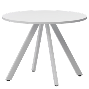 Стол нераздвижной Байкал Мини Обеденные столы в пластике Байкал 900 (Н-3820) Супер Белый/Белый муар - фото 7458455