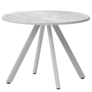 Стол нераздвижной Байкал Мини Обеденные столы в пластике Байкал 900 (Н-3820) Лавант/Белый муар - фото 7458456