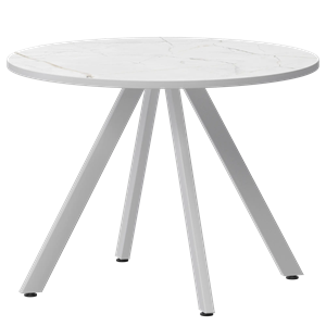 Стол нераздвижной Байкал Мини Обеденные столы в пластике Байкал 900 (Н-3820) Азул/Белый муар - фото 7458458