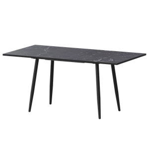 Стол раздвижной Бетта Обеденные столы в пластике Бетта 1100+300 Даркстоун/Черный муар - фото 7458473