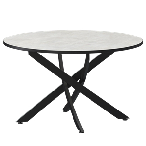 Стол нераздвижной Геометрия Обеденные столы в пластике Геометрия 900 (Н-3823) Лофт/Черный муар - фото 7458476