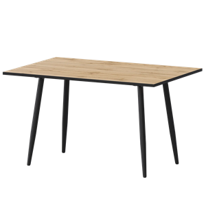 Стол нераздвижной Бетта Обеденные столы в пластике Бетта 1200 Дуб Вотан/Черный муар - фото 7458507