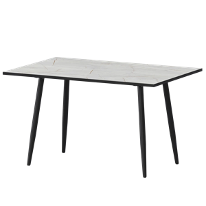 Стол нераздвижной Бетта Обеденные столы в пластике Бетта 1200 Серый Каспий/Черный муар - фото 7458510