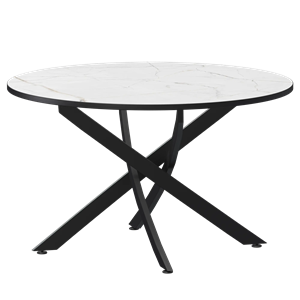 Стол нераздвижной Геометрия Обеденные столы в пластике Геометрия 900 (Н-3823) Азул/Черный муар - фото 7458511