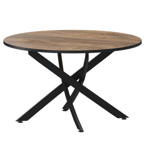 Стол нераздвижной Геометрия 2 Обеденные столы в пластике Геометрия 2 1000 (Н-3782) Дуб Самдал/Черный муар - фото 7458512