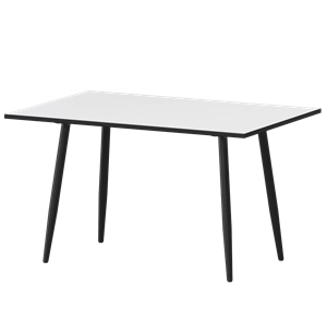 Стол нераздвижной Бетта Обеденные столы в пластике Бетта 1200 Супер Белый/Черный муар - фото 7458517