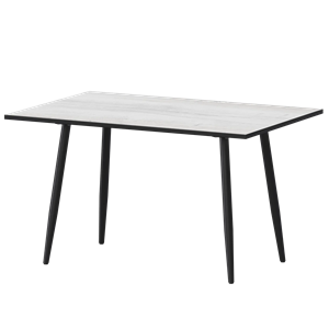 Стол нераздвижной Бетта Обеденные столы в пластике Бетта 1200 Фрост/Черный муар - фото 7458519