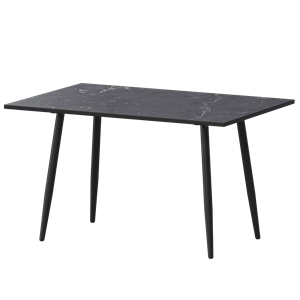 Стол нераздвижной Бетта Обеденные столы в пластике Бетта 1200 Даркстоун/Черный муар - фото 7458526