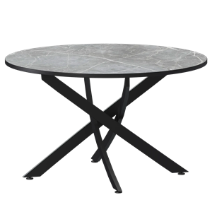 Стол нераздвижной Геометрия 2 Обеденные столы в пластике Геометрия 2 1000 (Н-3782) Фаерстоун/Черный муар - фото 7458529