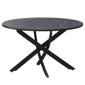 Стол нераздвижной Геометрия Обеденные столы в пластике Геометрия 900 (Н-3823) Даркстоун/Черный муар - фото 7458537