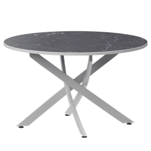 Стол нераздвижной Геометрия Обеденные столы в пластике Геометрия 900 (Н-3823) Даркстоун/Белый муар - фото 7458545