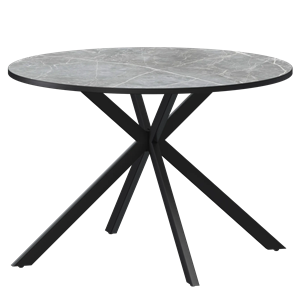 Стол нераздвижной Грань 2 Обеденные столы в пластике Грань 2 1000 (Н-3879) Фаерстоун/Черный муар - фото 7458546