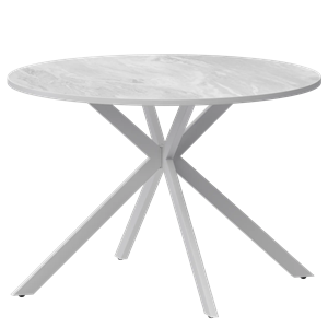 Стол нераздвижной Грань 2 Обеденные столы в пластике Грань 2 1000 (Н-3879) Лавант/Белый муар - фото 7458558