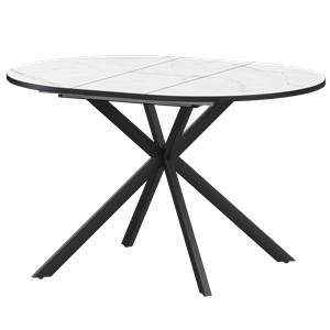 Стол раздвижной Грань 2 Обеденные столы в пластике Грань 2 1000+300 (Н-3783) Азул/Черный муар - фото 7458569