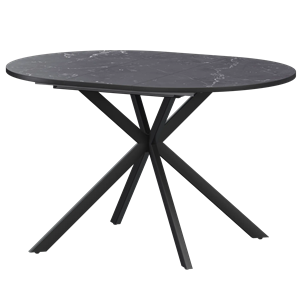 Стол раздвижной Грань Обеденные столы в пластике Грань 900+300 (Н-3784) Даркстоун/Черный муар - фото 7458583