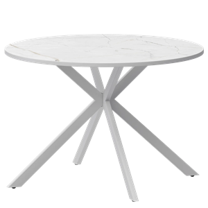 Стол нераздвижной Грань Обеденные столы в пластике Грань 900 (Н-3824) Азул/Белый муар - фото 7458584