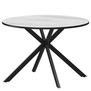 Стол нераздвижной Грань Обеденные столы в пластике Грань 900 (Н-3824) Фрост/Черный муар - фото 7458587