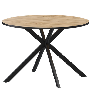 Стол нераздвижной Грань Обеденные столы в пластике Грань 900 (Н-3824) Дуб Вотан/Черный муар - фото 7458588