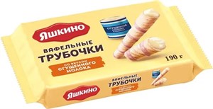 Вафельные трубочки ЯШКИНО со вкусом сгущённого молока, 190 г - фото 7463405