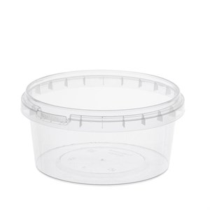 Банка с крышкой 500 мл, пластиковая под пресервы с контрольным замком, диаметр 122 мм, ВЗЛП, 1215КП - фото 7499344