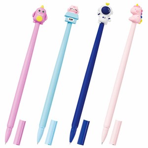 Ручка фигурная силиконовая шариковая FUNSTER (ФАНСТЕР) "SILICONE MIX", СИНЯЯ, корпус ассорти, узел 0,7 мм, линия письма 0,35 мм, 144370 - фото 7527231