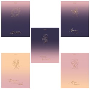 Тетрадь А5 48 л., HATBER, скоба, клетка, матовая ламинация, 3D-фольга, Золотые моменты (микс), 090125, 48Т5лофВ1 - фото 7527246