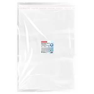 Пакеты БОПП с клеевым клапаном, КОМПЛЕКТ 100 штук, 40х60 + 4 см, 30 мкм, с усиленным швом, BRAUBERG, 700412 - фото 7527318