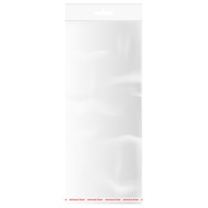 Пакеты БОПП с европодвесом, клеевым клапаном, КОМПЛЕКТ 100 штук, 13х27 + 3 + 4 см, белая подложка, BRAUBERG, 700415 - фото 7527323