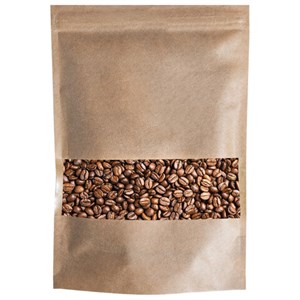 Пакет дой-пак с замком ZIP LOCK, крафт с окном 50 мм, 150х220 + 40 мм, 100 штук, 150 мкм, BRAUBERG, 700691 - фото 7527367