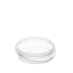 Банка с крышкой 285 мл, пластиковая под пресервы, с контрольным замком, диаметр 122 мм, ВЗЛП, 1213КП - фото 7539966