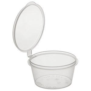 Соусник одноразовый 50мл Стандарт с верхней крышкой прозрачный, ВЗЛП, ШК7609, 1245П2 - фото 7539984