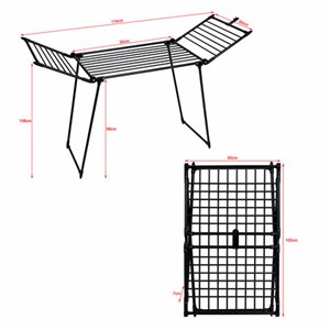Сушилка напольная для белья раскладная, 3 зоны сушки, 19 метров, LAIMA HOME TRIO BLACK, 700470 - фото 7539999