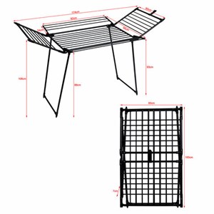 Сушилка напольная для белья раскладная, 5 зон сушки, 25 метров, LAIMA HOME MEGA BLACK, 700471 - фото 7540002