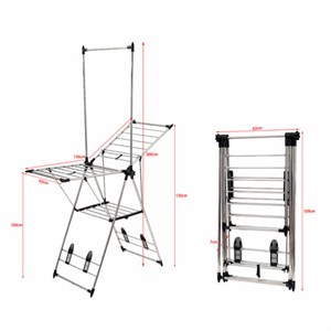 Сушилка напольная для белья раскладная, 6 зон сушки, 18 метров, LAIMA HOME GRANDIOSE STAR, 700474 - фото 7540005