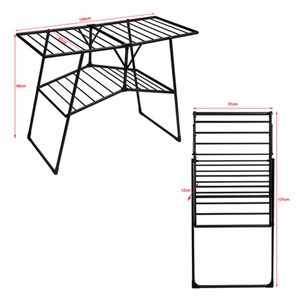 Сушилка напольная для белья раскладная, 4 зоны, 2 уровня, 22 метра, LAIMA HOME QUATRO BLACK, 700475 - фото 7540006