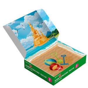 Песок для лепки кинетический, 3 цвета, 3000 г, коробка-песочница, ПИФАГОР, 666009 - фото 7572458