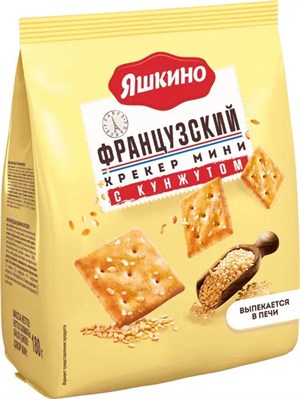 Печенье-крекер мини «Яшкино» Французский с кунжутом, 180 г - фото 7583598