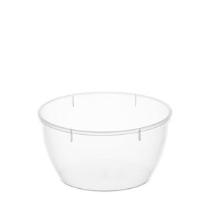 Банка с крышкой 360 мл, пластиковая, под пресервы, прозрачная, диаметр 112 мм, ВЗЛП, 1230П - фото 7595868