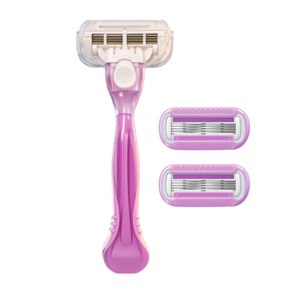 Бритвенный станок многоразовый женский, 4 лезвия, 2 кассеты, плавающая головка, X-ONE, 700018 - фото 7647392