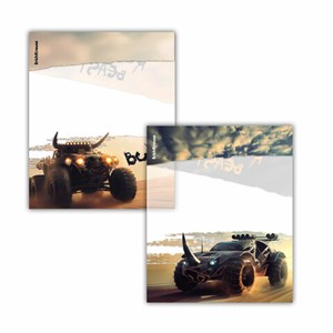 Обложки ПП для тетрадей и дневников ERICH KRAUSE "Road Beast", КОМПЛЕКТ 12 шт., 80 мкм, 212х347 мм, 63507 - фото 7684118