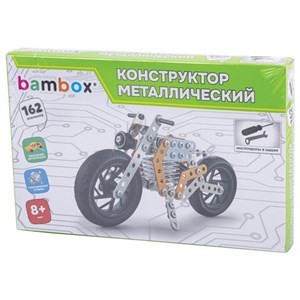 Конструктор металлический "Мотоцикл", с подвижными деталями, 162 элемента, BAMBOX, ко, 666364 - фото 7700643