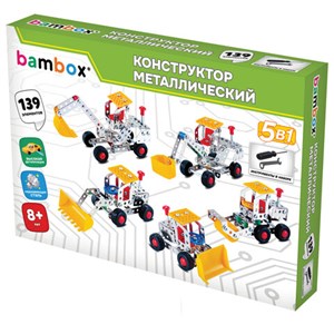 Конструктор металлический "Строительная техника 5в1", подвижные детали, 139 элементов, BAMBOX, 666370 - фото 7700649