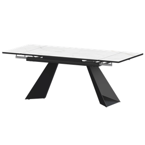 Стол раздвижной Дуэт Обеденные столы в пластике Дуэт 1400х800+300 (Н-3829) Азул/Черный муар - фото 7739802