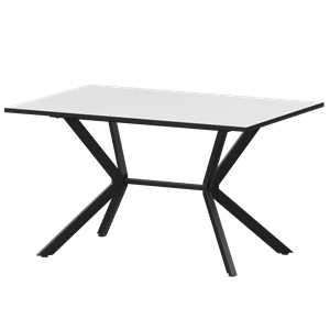 Стол нераздвижной Сириус Обеденные столы в пластике Сириус 1200 (Н-3825) Супер Белый/Черный муар - фото 7739805