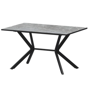 Стол нераздвижной Сириус Обеденные столы в пластике Сириус 1200 (Н-3825) Фаерстоун/Черный муар - фото 7739816