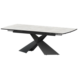 Стол раздвижной Модерн Обеденные столы в пластике Модерн 1400х800+300 (Н-3832) Лофт/Черный муар - фото 7739839