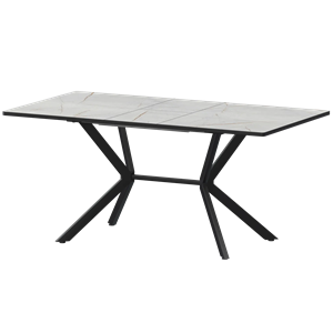 Стол раздвижной Сириус Обеденные столы в пластике Сириус 1200+300 R20 (Н-3831) Серый Каспий/Черный муар - фото 7739880