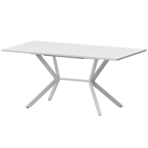Стол раздвижной Сириус Обеденные столы в пластике Сириус 1200+300 R20 (Н-3831) Супер Белый/Белый муар - фото 7739885