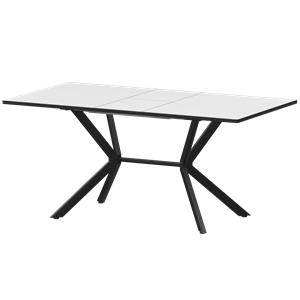 Стол раздвижной Сириус Обеденные столы в пластике Сириус 1200+300 R20 (Н-3831) Супер Белый/Черный муар - фото 7739886