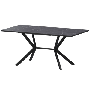 Стол раздвижной Сириус Обеденные столы в пластике Сириус 1200+300 R20 (Н-3831) Даркстоун/Черный муар - фото 7739893